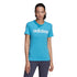 T-shirt azzurra da donna adidas LOUNGEWEAR Essentials Slim Logo, Abbigliamento Sport, SKU a712000131, Immagine 0